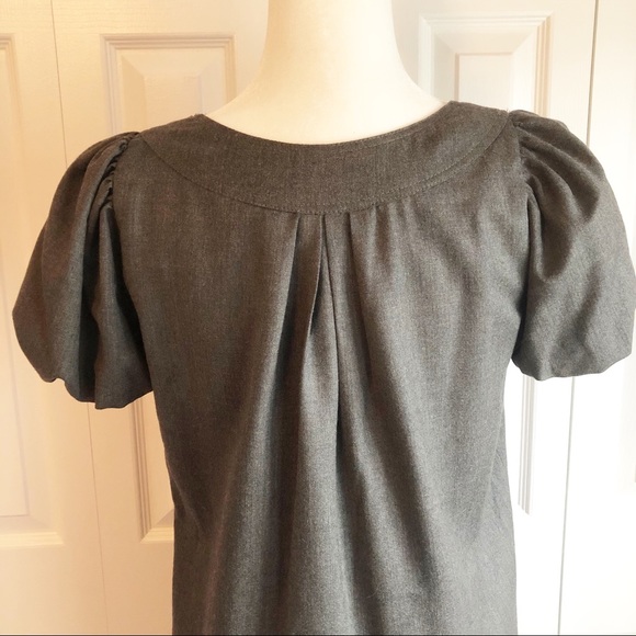 Zara Woman Charcoal Gray Wool Blend Shift Dress Medium - Picture 10 of 10